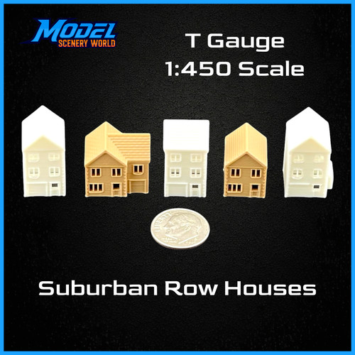 Suburban row houses 5pc - 5pc, set